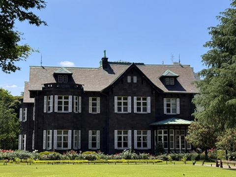 旧古川庭園も初夏の装い２ 青空に洋館が映えて！ 2025.05