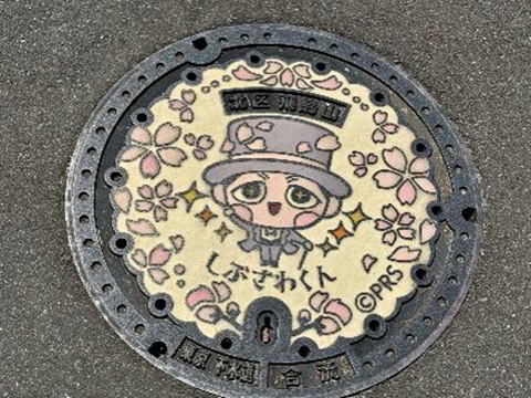 飛鳥山公園の散策渋沢マンホール 2025.06