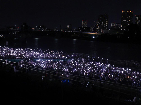 919_北区花火大会2025 みんなのスマホで花火を妨害している巨人を撃退！ 2025.9